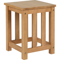 Seconique Richmond Oak Varnish Stool Set of 2 - Size: 2 Seater - Brown - Wilko - thumbnail 3