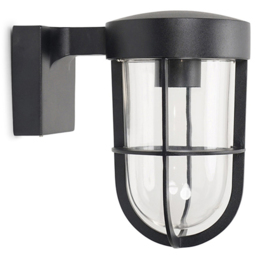 ValueLights Fanar Black Outdoor Wall Light - Size: 12 x 19 x 20cm - Wilko