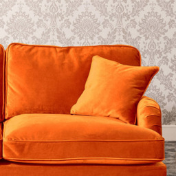 Mackenzie 2 Seater Orange Plush Velvet Sofa - Artemis Home - Wilko - thumbnail 4