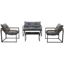 Stratford Sofa Set Grey - Size: 4 Seater - Wilko - thumbnail 3