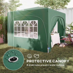 Outsunny 3 x 3m Dark Green UPF50+ Pop Up Gazebo with Sides and Carry Bag - Wilko - thumbnail 7