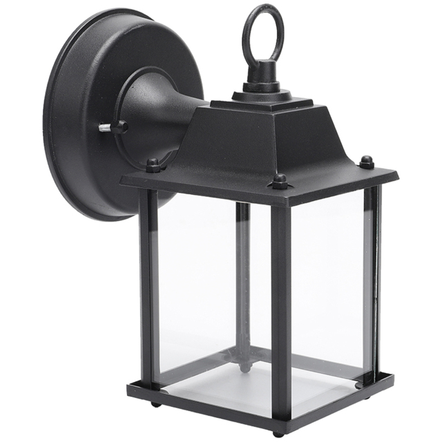 Living and Home E27 Metal Waterproof Garden Wall Light - Size: 22 x 10 x 10cm - Black - Wilko - image 1