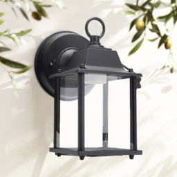 Living and Home E27 Metal Waterproof Garden Wall Light - Size: 22 x 10 x 10cm - Black - Wilko - thumbnail 3