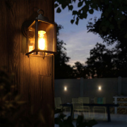 Living and Home E27 Metal Waterproof Garden Wall Light - Size: 22 x 10 x 10cm - Black - Wilko - thumbnail 7