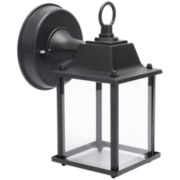 Living and Home E27 Metal Waterproof Garden Wall Light - Size: 22 x 10 x 10cm - Black - Wilko