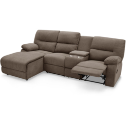 Home Detail Jacob 3 Seater Brown Right Hand Chaise Manual Recliner Sofa - Wilko - thumbnail 5