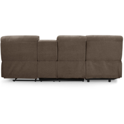 Home Detail Jacob 3 Seater Brown Right Hand Chaise Manual Recliner Sofa - Wilko - thumbnail 6