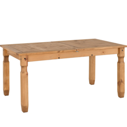 Seconique Corona 6 Seater Extending Dining Set Distressed Waxed Pine and Brown - Wilko - thumbnail 6