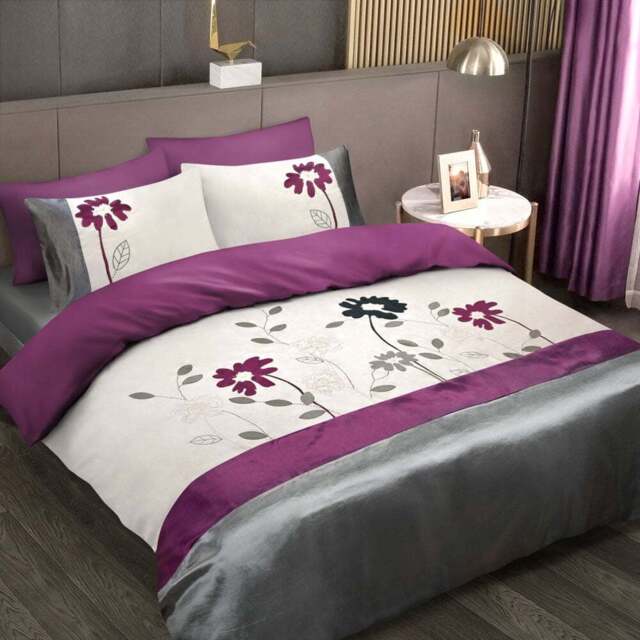 Intimates Breeze King Size Floral Embroidered Duvet Set - Multi - Wilko - image 1