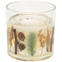 Spruce and Cedar Glass XL LED Candle - Wilko - thumbnail 4