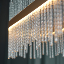 Merano Trapani Clear Glass Brushed Gold Plated Bar Pendant Ceiling Light - Size: 95 x 25 x 165cm - Wilko - thumbnail 6