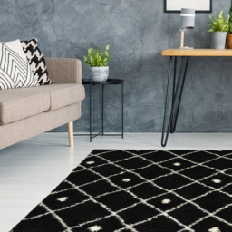 Homemaker Black Snug Nomadic Shaggy Rug 120 x 170cm - Wilko - thumbnail 3