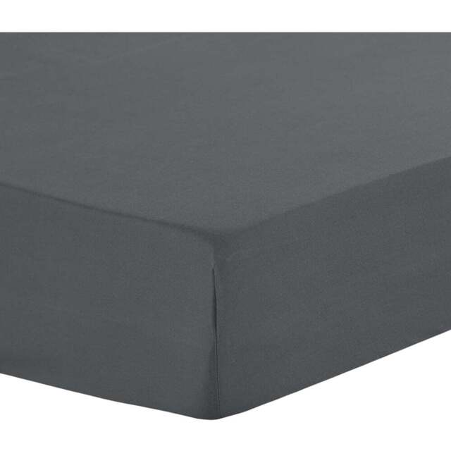 My Home King Size Charcoal Flat Bed Sheet - Wilko - image 1