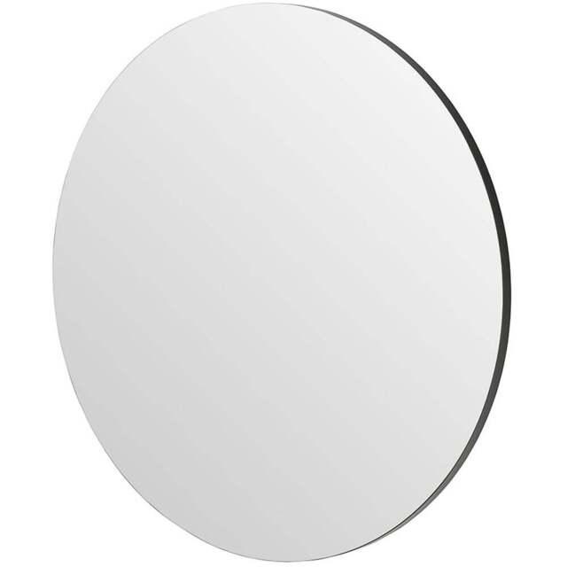 Yearn Simple Black Round Wall Mirror 70cm - Wilko - image 1