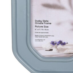 Ornate Photo Frame Dusky Slate 6 x 4in - Wilko - thumbnail 3