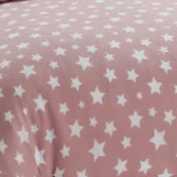 Velosso Single Blush Teddy Fleece Stars Duvet Set - Pink - Wilko - thumbnail 4