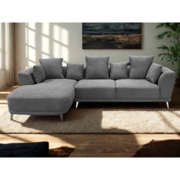 DS Living The Nova 3 Seater Grey Fabric Left Hand Corner Lounger Sofa - Wilko - thumbnail 7