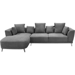 DS Living The Nova 3 Seater Grey Fabric Left Hand Corner Lounger Sofa - Wilko - thumbnail 4