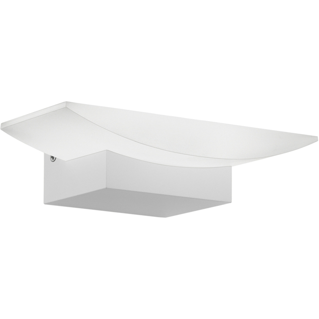 EGLO Metrass Plastic and Aluminium White Uplighter LED Wall Light - Size: 20 x 10.5 x 10.5cm - Wilko