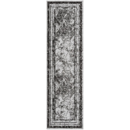 Desire Rugs Obsidian Grey Abstract Frame Rug 60 x 220cm - Size: 220 x 60 x 0.8cm - Wilko - thumbnail 1