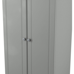 Crowndale Norfolk 2 Door Dusk Grey and Bardolino Oak Wardrobe Ready Assembled - Dusk Grey & Bardolino Oak - Wilko - thumbnail 7