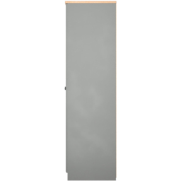 Crowndale Norfolk 2 Door Dusk Grey and Bardolino Oak Wardrobe Ready Assembled - Dusk Grey & Bardolino Oak - Wilko - thumbnail 6