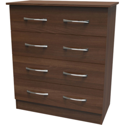 Crowndale Avon 4 Drawer Noche Walnut Chest of Drawers - Wilko - thumbnail 3