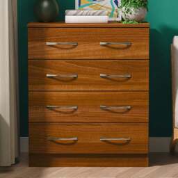 Crowndale Avon 4 Drawer Noche Walnut Chest of Drawers - Wilko