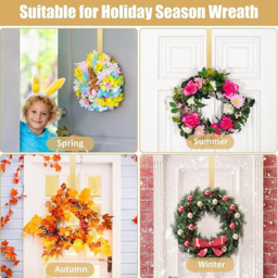 Shatchi Gold Metal Wreath Hanger Green - Size: 39 x 1.5 x 30cm - Wilko - thumbnail 5