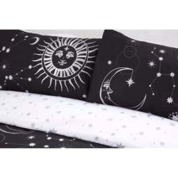 Rapport Home Celestial Double Black Duvet Set - Wilko - thumbnail 3