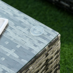 Outsunny 6 PC Rattan Sofa Set Grey - Wilko - thumbnail 4