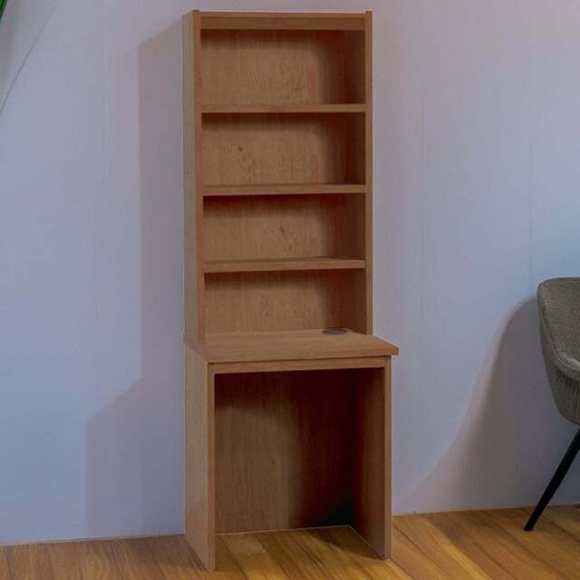 R White Cabinets 4 Shelf Small Laptop Desk with Hutch Brown - Size: 182.8 x 60 x 54cm - Wilko - image 1