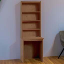 R White Cabinets 4 Shelf Small Laptop Desk with Hutch Brown - Size: 182.8 x 60 x 54cm - Wilko - thumbnail 1