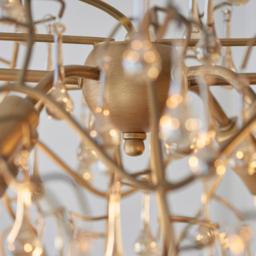 Merano Rimini Lustre Glass Gold and Champagne Pendant Ceiling Light - Size: 60 x 0.1 x 192cm - Wilko - thumbnail 7