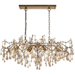 Merano Rimini Lustre Glass Gold and Champagne Pendant Ceiling Light - Size: 60 x 0.1 x 192cm - Wilko - thumbnail 4