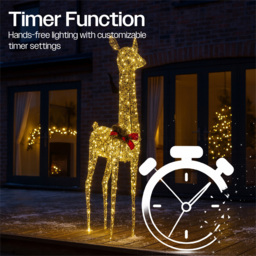 Xmas Haus Gold 350 Warm White LED Head Up Deer Christmas Decoration 3ft - Size: 1080 x 725 x 205cm - Wilko - thumbnail 7