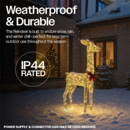 Xmas Haus Gold 350 Warm White LED Head Up Deer Christmas Decoration 3ft - Size: 1080 x 725 x 205cm - Wilko - thumbnail 4