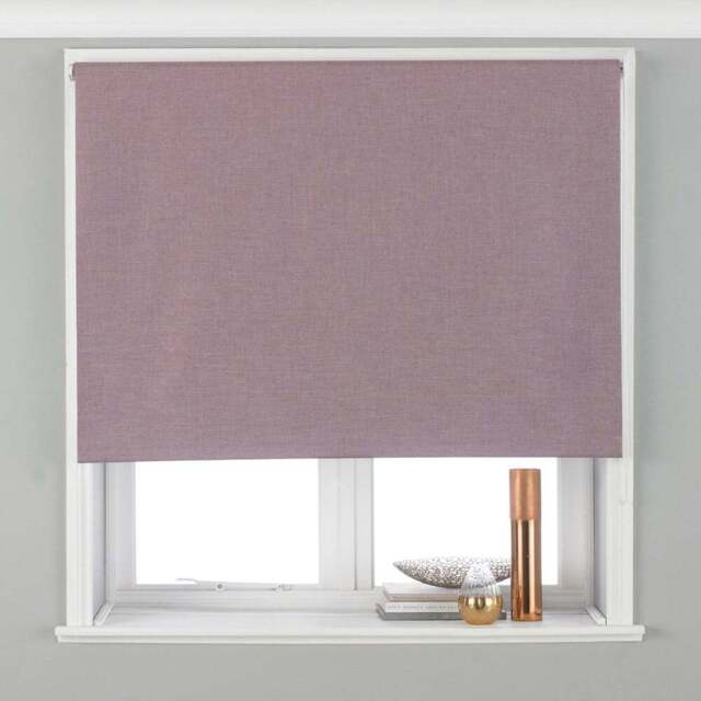 Riva Home Twilight Thermal Blackout Roller Blind Mauve 153cm - Size: 153 x 162cm - Multi - Wilko - image 1