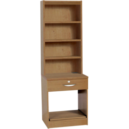 R White Cabinets Single Drawer 4 Shelf Printer Desk Stand with Hutch Brown - Size: 182.8 x 60 x 54cm - Wilko - thumbnail 3