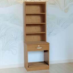 R White Cabinets Single Drawer 4 Shelf Printer Desk Stand with Hutch Brown - Size: 182.8 x 60 x 54cm - Wilko