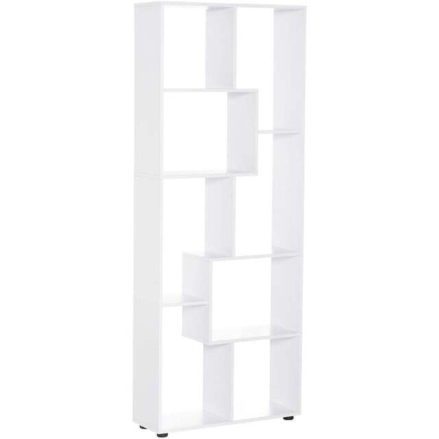 Portland 8 Section Tall Shelving Bookshelf - Size: 70 x 24 x 178cm - White - Wilko - image 1