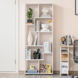 Portland 8 Section Tall Shelving Bookshelf - Size: 70 x 24 x 178cm - White - Wilko - thumbnail 3