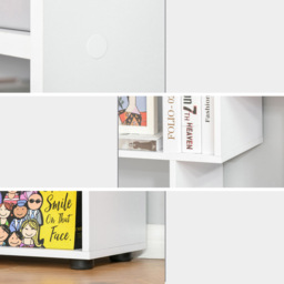 Portland 8 Section Tall Shelving Bookshelf - Size: 70 x 24 x 178cm - White - Wilko - thumbnail 5