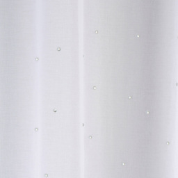 Tyrone Textiles Jewel White Diamante Embellished Rod Pocket Voile Panel Curtains 140 x 229cm - Size: W 140 x D 229cm - Wilko - thumbnail 4
