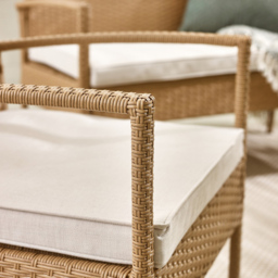 Furniturebox Zante 4 Seater Beige Rattan Sofa Lounge Set - Cream - Wilko - thumbnail 3
