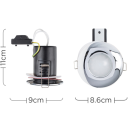 ValueLights Chrome Warm White LED Ceiling Downlight 6 Pack - Silver - Wilko - thumbnail 6