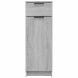 vidaXL Single Door Single Drawer Grey Sonoma Bathroom Cabinet - Size: 90 x 32 x 34cm - Wilko - thumbnail 5