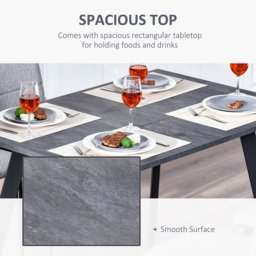 Portland 4 Seater Wooden Rectangular Dining Table Dark Grey - Wilko - thumbnail 5