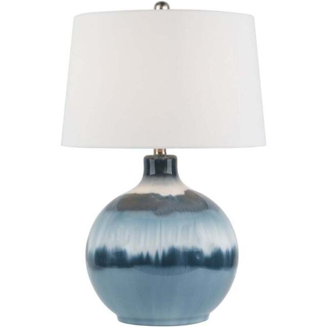 Pearl Table Lamp Blue and White - Wilko - image 1
