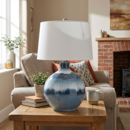 Pearl Table Lamp Blue and White - Wilko - thumbnail 6